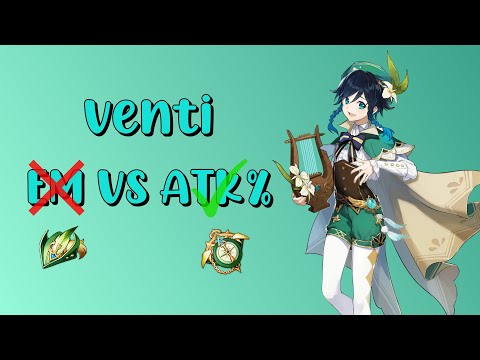 Venti Elemental Mastery Vs ATK Comparison - 1.4 Genshin Venti Rerun