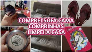 Parte 1 | Comprei sofá cama | Vlogs | Comprinhas | Casa rosa | Rotina | Limpando a casa | Dicas.