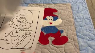 How I turn a coloring book page into an applique wall hanging or quilt block