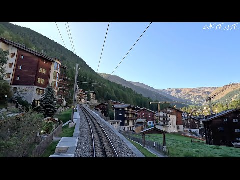 Cab Ride Zermatt to Gornergrat - Matterhorn Railway, Switzerland | Train Driver View | 4K 60p