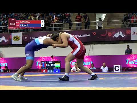 Единоборства Round 3 WW — 76 kg: A. GANBAT (MGL) v. K. KIRAN (IND)