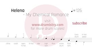Download lagu My Chemical Romance - Helena Drum Score mp3