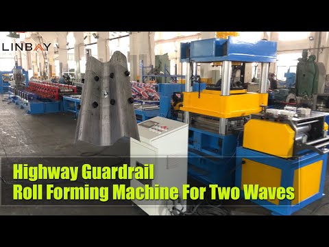 Highway guardrail roll forming machine