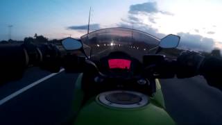 preview picture of video 'Ninja 650R cruising and YZF-R6 250+km Fly by'