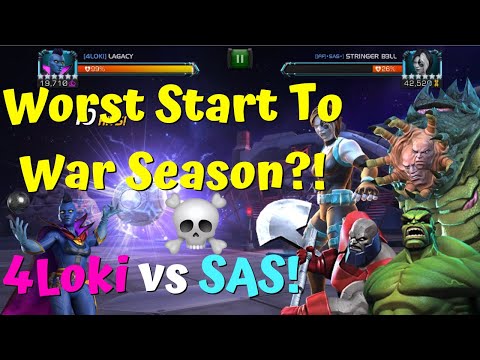 Worst Start To War Season! Getting Destroyed!! 4Loki vs SAS! Season 29- Marvel Contest of Champions