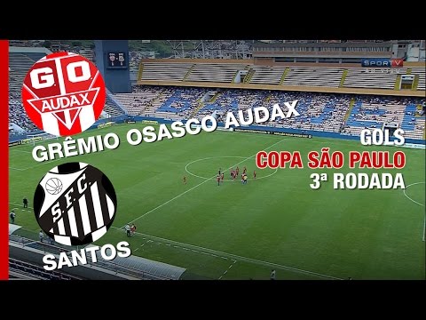 Gols - Grêmio Osasco Audax-SP 1 x 1 Santos - Copa São Paulo - 08/01/2016