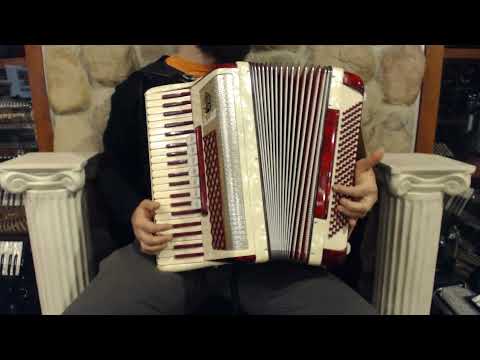4986 - Candy Stripe Scandalli Piano Accordion LMH 41 120 $1199
