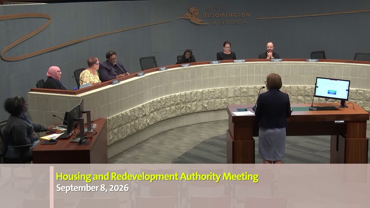 September 8, 2026 Housing and Redevelopment Authority Meeting