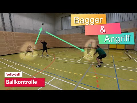 🇩🇪 | Bagger-Angriff 2-Kontakt-Einspielen | 🏐 Ballkontrolle | Volleyballtraining