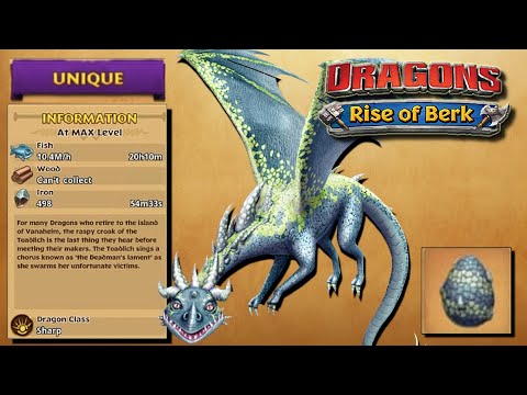 Unique Toadlich (Grim Gnasher Dragon) Max Level 175 Titan | Dragons: Rise Of Berk