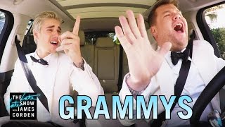 Justin Bieber & James Corden's Post-Grammys Drive