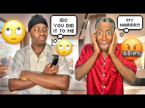 SHAVING MY BOYFRIEND HAIR BALD!!! THE ULTIMATE REVENGE PRANK😳