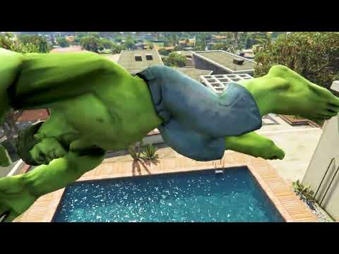 GTA V HULK Falling off Highest Buildings & Ragdoll Fails | GTA V