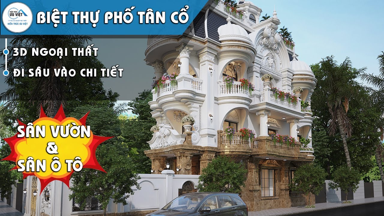 THIẾT KẾ BIỆT THỰ TÂN CỔ ĐIỂN 7X15M