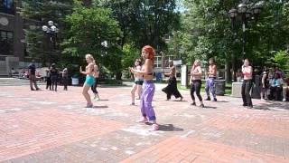 ann arbor art fair Ami&#39;s zumba performance. JLO - Follow the leader