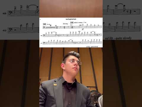 TMEA All-State 6A Symphonic Band Maslanka Symphony No.4 Euphonium POV