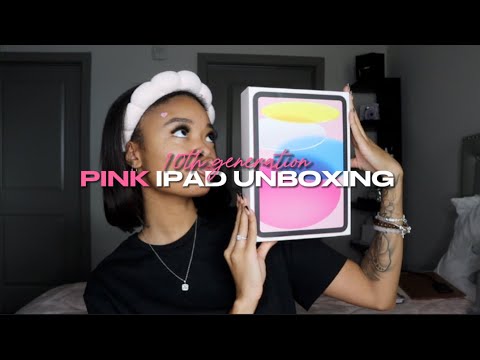 10TH GENERATION PINK IPAD UNBOXING | Apple Pencil Setup & Accessories