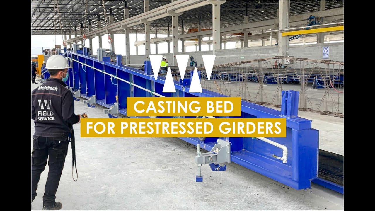 CASTING BED FOR PRESTRESSED GIRDERS/ PISTA UNIVERSAL PARA PRETENSADO DE VIGAS