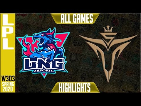 LNG vs V5 Highlights ALL GAMES | LPL Spring 2020 W3D3 | LNG Esports vs Victory Five