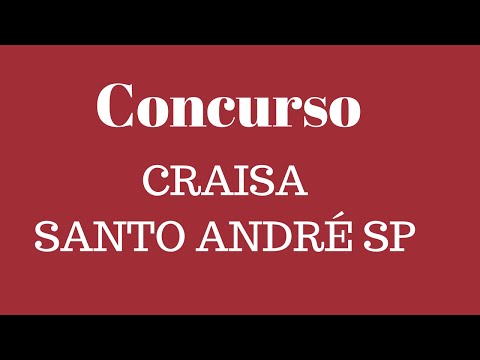 Concurso Companhia de Abastecimento de Santo André (CRAISA)  Apostilas para concursos públicos