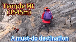 28、Mt Temple (3545m), the highest scramble mountain in banff park, is the destination of everyone.