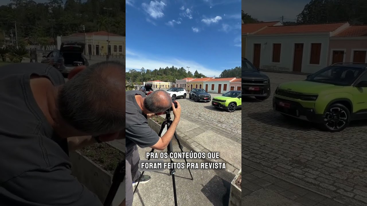 Bastidores da gravação da Quatro Rodas com as três versões do Jeep Avenger