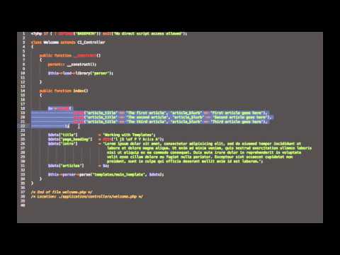 Codeigniter Series Templates