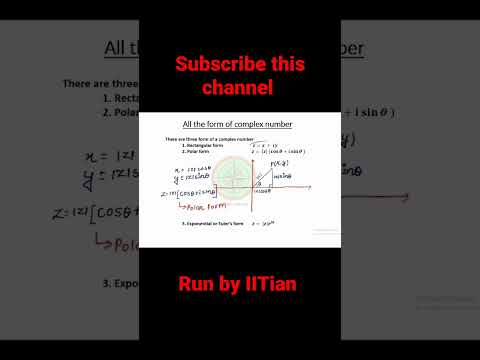 👨‍🎓polar form of complex number🔥🔥 rectangular form 🔥 Euler's form#shorts #viral #iitjee
