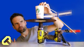 DIY Record Player Battery Drill Hack - Will it play?