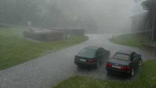 preview picture of video 'Unwetter, Hail, Hagel, Hagelsturm, Oberaudorf, 23.07.2009'