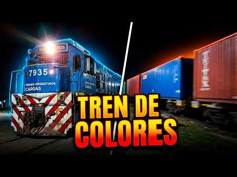 Tren de Carga 7935: Paso nocturno por Chajarí rumbo a Corrientes Ferrocarril G Urquiza