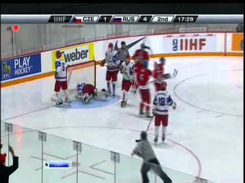 2 - 4 STRAKA Petr (Czech Republic - Russia)  U20 Hockey World Championship, 12/31/2010