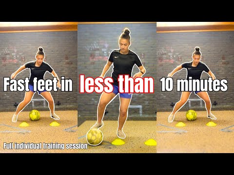 HOW TO IMPROVE YOUR FOOTWORK IN SOCCER? | 9 FOOTWORK DRILLS TO GET FAST FEET INSTANTLY!