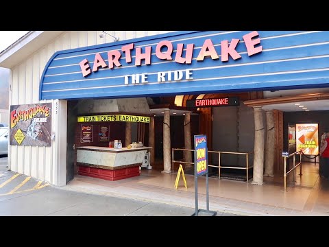 Earthquake The Ride - Full Experience / Front Seat Train Attraction Ride Thru (Multiple Times)