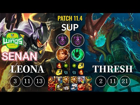 JAG Senan Leona vs Thresh Sup - KR Patch 11.4