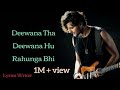 Ek Tarfa Reprise ( Lyrics ) | Darshan Raval |