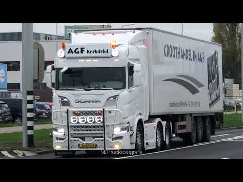 SCANIA R520 V8 - AGF kerdriel - loud open pipe sound!