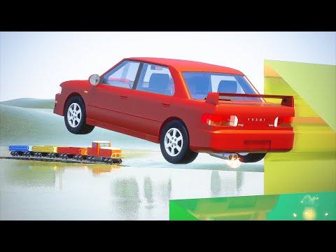 High Speed Lego Car Jumps - Brick Rigs