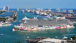 🔴 Port Miami Cruise Ship Terminals - LIVE live webcam