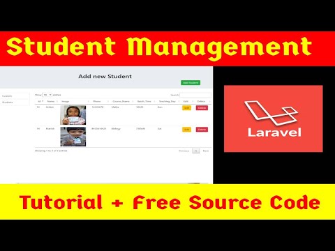 Student Management Laravel Project Tutorial with Source Code