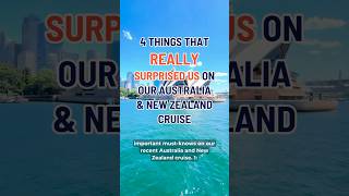 These 4 things surprised us on our recent Australia and New Zealand cruise! #cruise #shorts