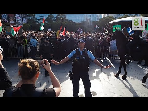 Anti war and anti genocide protests at Indo Pacific Naval Expo 2025
