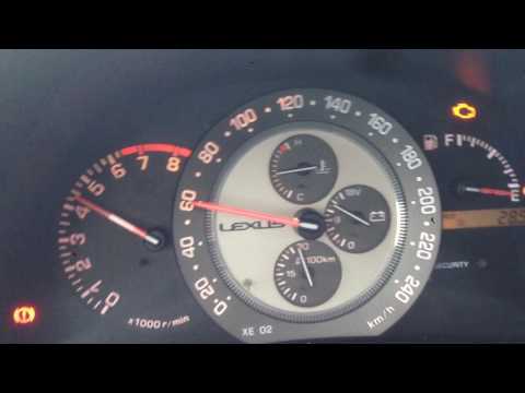 Lexus IS200 0-100 acceleration (Lightweight flywheel + remap)