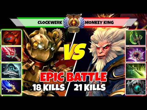 CLOCKWERK (Aus) vs. MONKEY KING (Mitte) – Epischer Kampf der Dota 2-Spieler mit dem Immortal Rank...