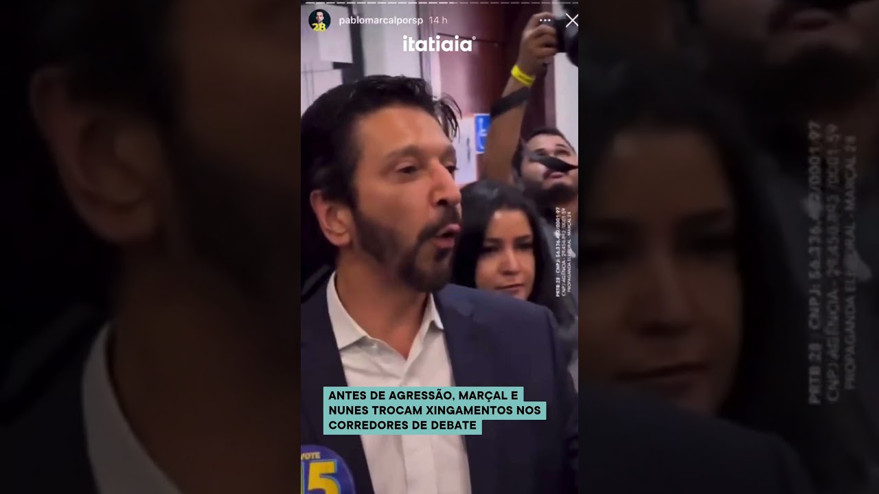ANTES DE AGRESSÃO, MARÇAL E NUNES TROCAM XINGAMENTOS NOS CORREDORES DE DEBATE