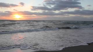 Relaxing Ocean Waves at Sunset | Royalty Free HD Stock Footage