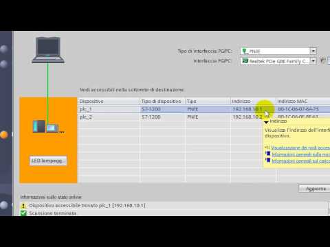S7-1200 Impostazioni Nodi Profinet