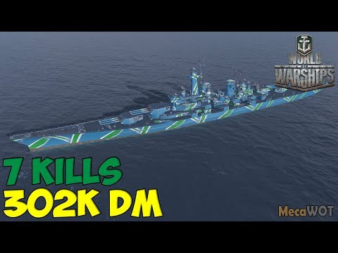 World of WarShips | Montana | 7 KILLS | 302K Damage - Replay Gameplay 1080p 60 fps