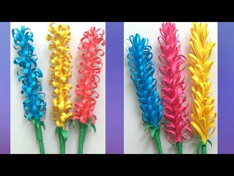 How to make lavender paper flower | Easy Paper Crafts