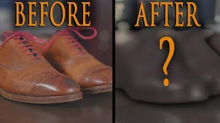 Can These Shoes Be Saved? How To Re-Dye Leather Dress Shoes | Kirby Allison